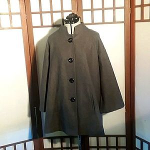 Samantha's Style Shop grey wool blend coat sz xl